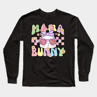 Wo Ears Bunny Rabbit Easter Lucky Mama Bunny Long Sleeve T-Shirt